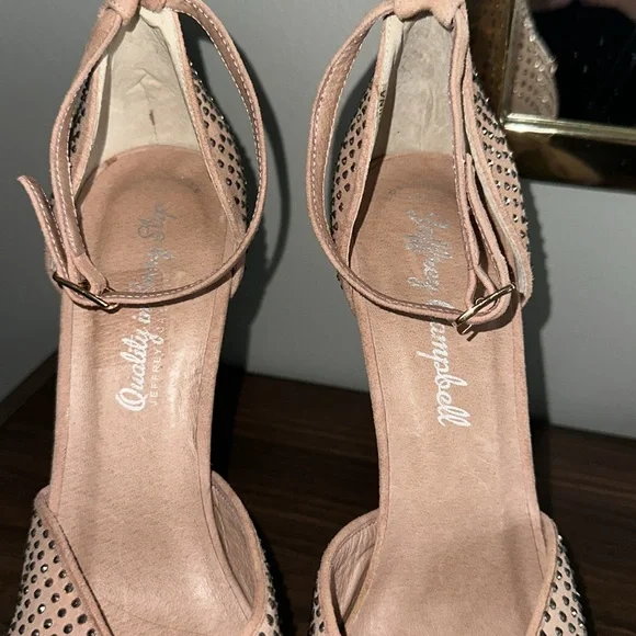 Jeffrey Campbell Women's Midler Blush Studded High Heels - Picture 3 of 6